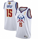 Men's Denver Nuggets #15 Nikola Jokic White 2023 Finals Champions Earned Edition Stitched Basketball Jersey,baseball caps,new era cap wholesale,wholesale hats
